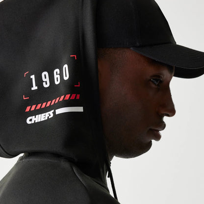 The Male model is wearing Kansas City Chiefs NFL 3RD Down Black Pullover Hoodie 3