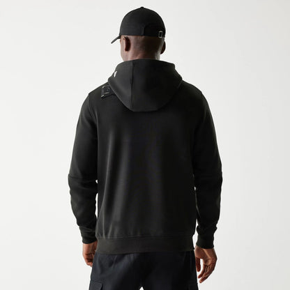 The Male model is wearing Kansas City Chiefs NFL 3RD Down Black Pullover Hoodie 2