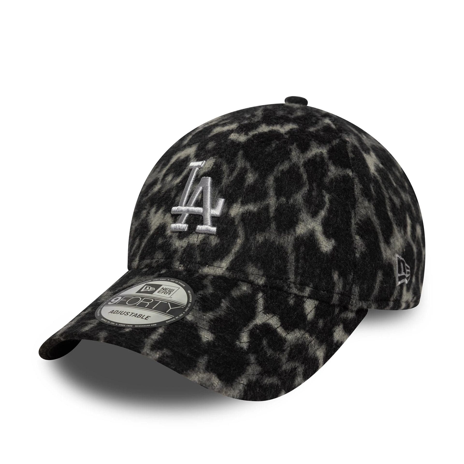 This is a LA Dodgers MLB Cosy Leopard Grey 9FORTY Adjustable Cap 1