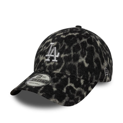 This is a LA Dodgers MLB Cosy Leopard Grey 9FORTY Adjustable Cap 1