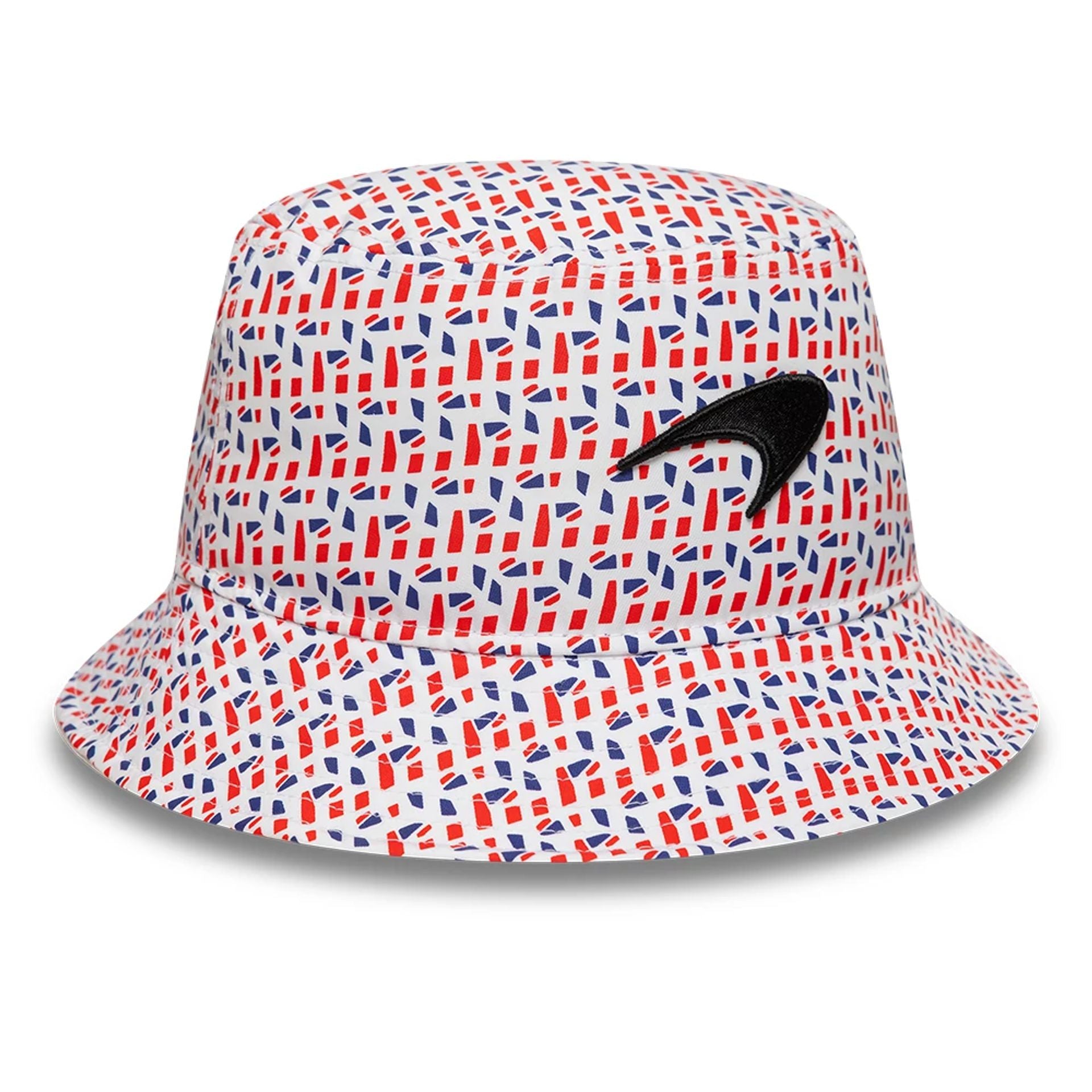 This is a McLaren Racing Lando Norris Silverstone Race Special White Bucket Hat 3