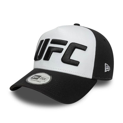 This is a UFC Ultimate Fighting Core Black 9FORTY A-Frame Trucker Adjustable Cap 1