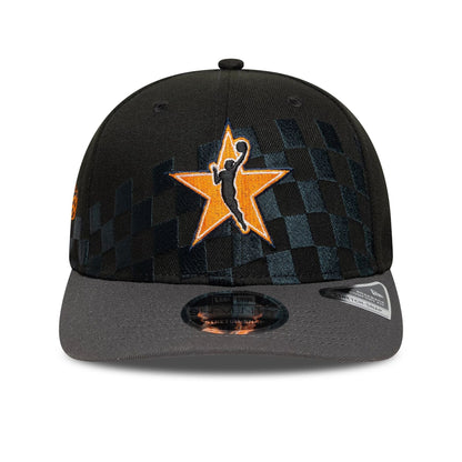 This is a WNBA 2025 All Star Game Logo Black 9SEVENTY Stretch Snap Adjustable Cap 3