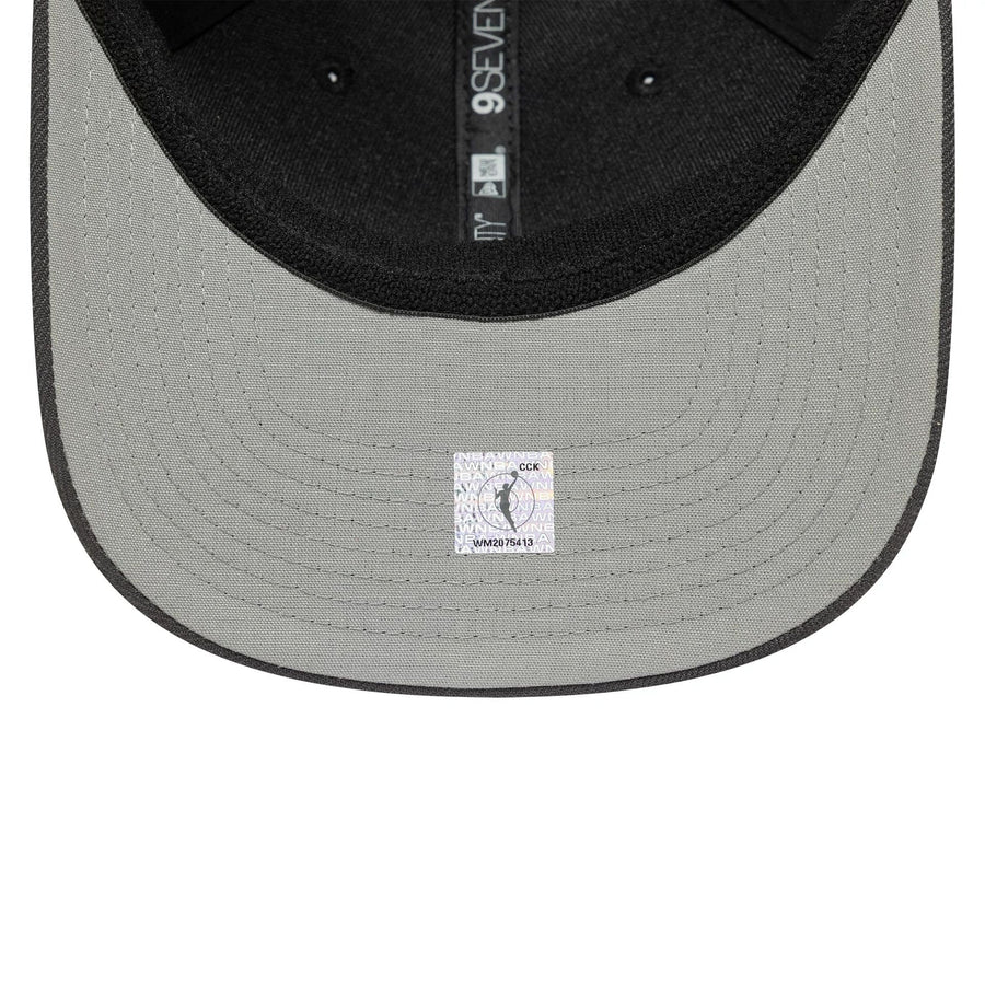 This is a WNBA 2025 All Star Game Logo Black 9SEVENTY Stretch Snap Adjustable Cap 2