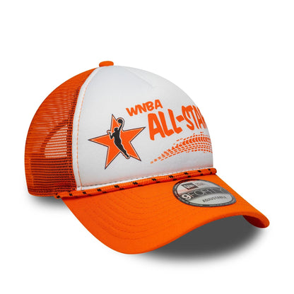 This is a WNBA 2025 All Star Game Logo Orange 9FORTY M-Crown A-Frame Adjustable Cap 3