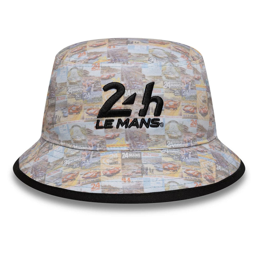 This is a 24HR Le Mans All Over Print Black Bucket Hat 2