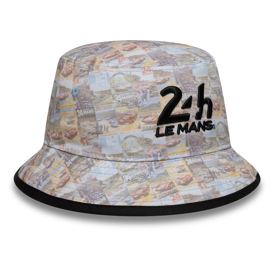 This is a 24HR Le Mans All Over Print Black Bucket Hat 3