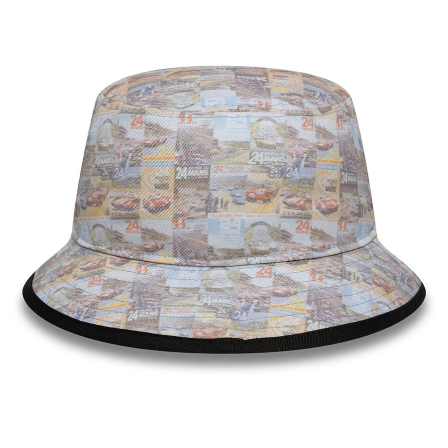 This is a 24HR Le Mans All Over Print Black Bucket Hat 4