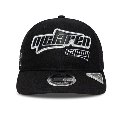 This is a Reiss x McLaren Racing Black Retro Crown 9FIFTY Adjustable Cap 2