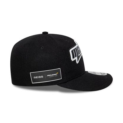 This is a Reiss x McLaren Racing Black Retro Crown 9FIFTY Adjustable Cap 4