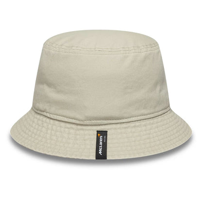This is a McLaren x Reiss Leisure Cream Bucket Hat 4