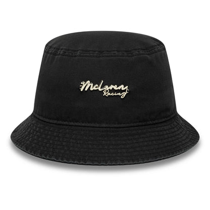 This is a McLaren x Reiss Leisure Black Bucket Hat 2