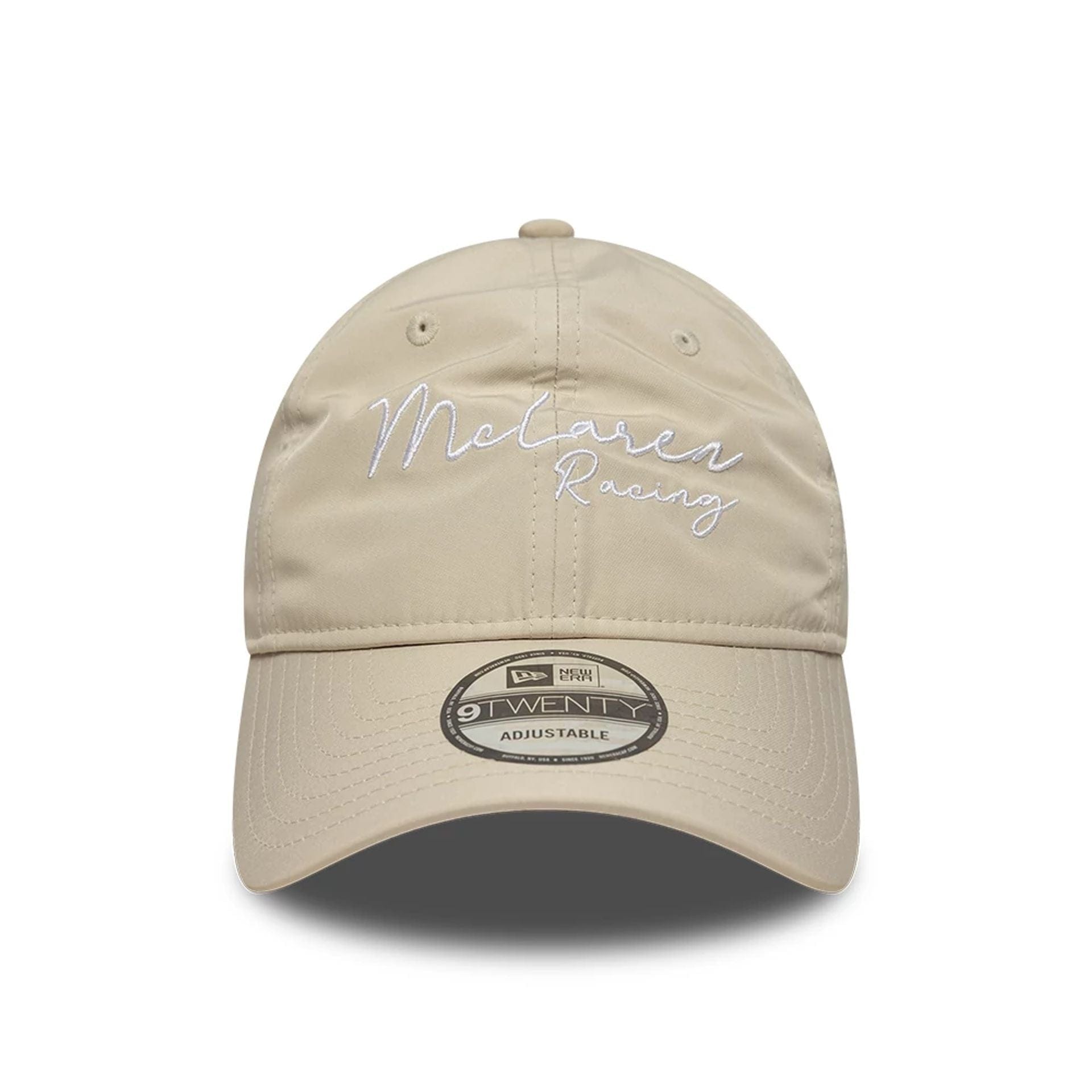 This is a McLaren x Reiss Wordmark Beige 9TWENTY Adjustable Cap 2