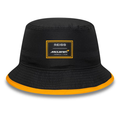 This is a McLaren x Reiss Seasonal Black Bucket Hat 2