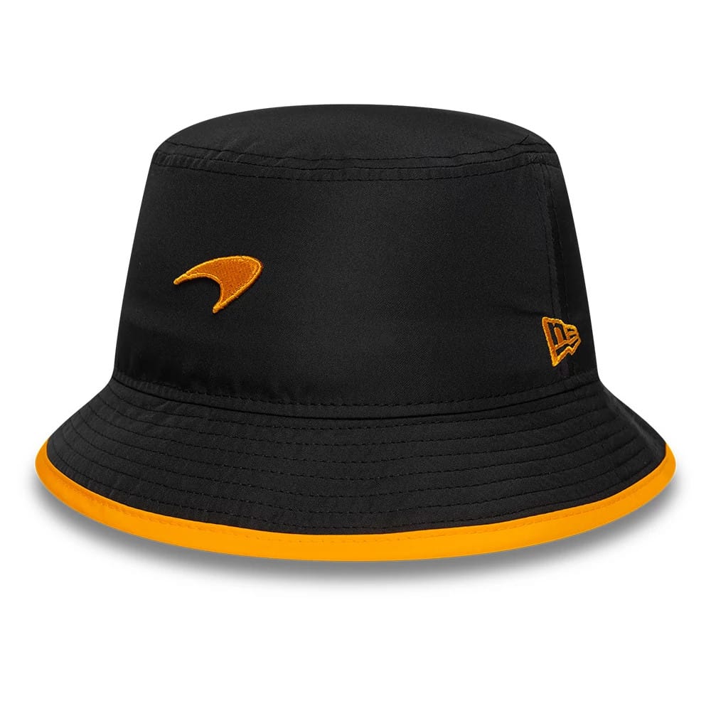 This is a McLaren x Reiss Seasonal Black Bucket Hat 1