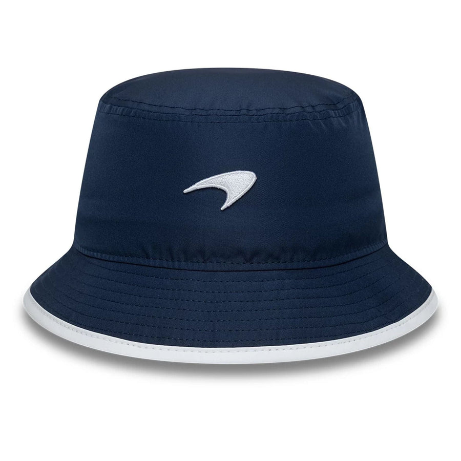 This is a McLaren x Reiss Seasonal Navy Bucket Hat 3