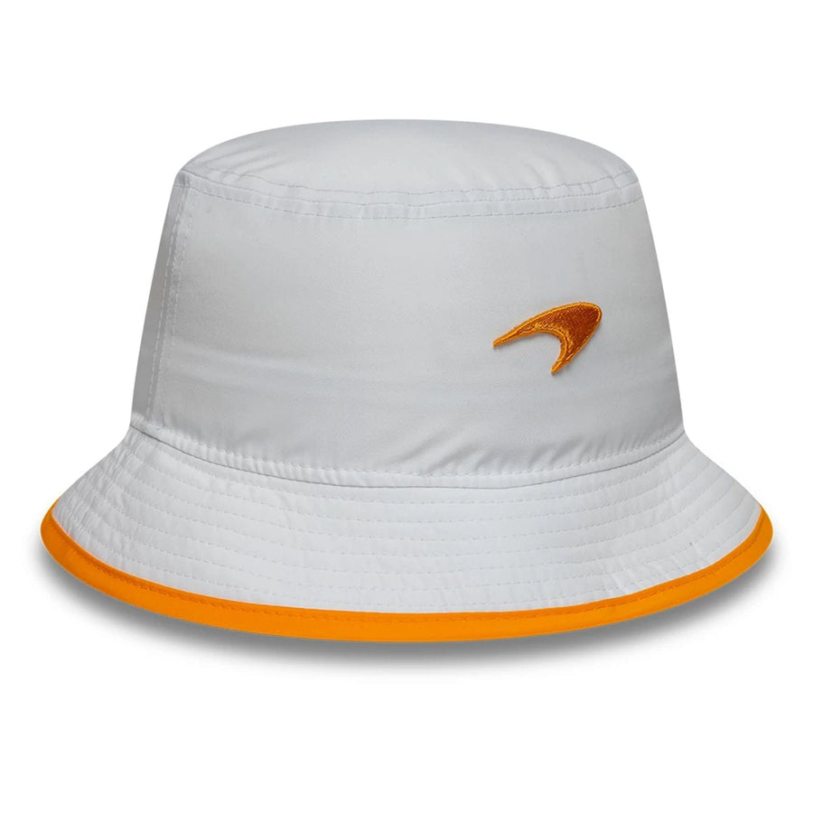 This is a McLaren x Reiss Seasonal White Bucket Hat 4