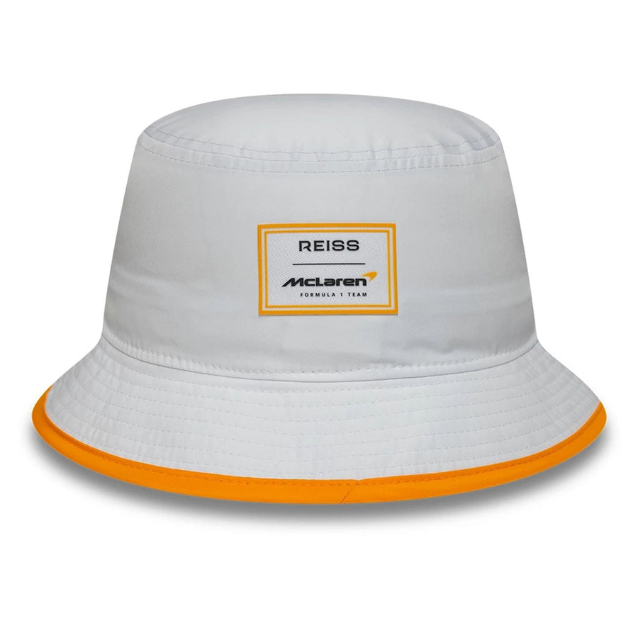 This is a McLaren x Reiss Seasonal White Bucket Hat 2