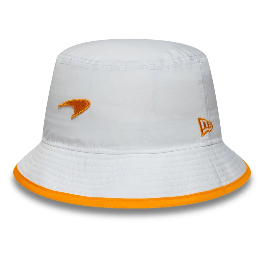 This is a McLaren x Reiss Seasonal White Bucket Hat 1