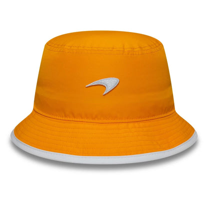 This is a McLaren x Reiss Seasonal Orange Bucket Hat 3