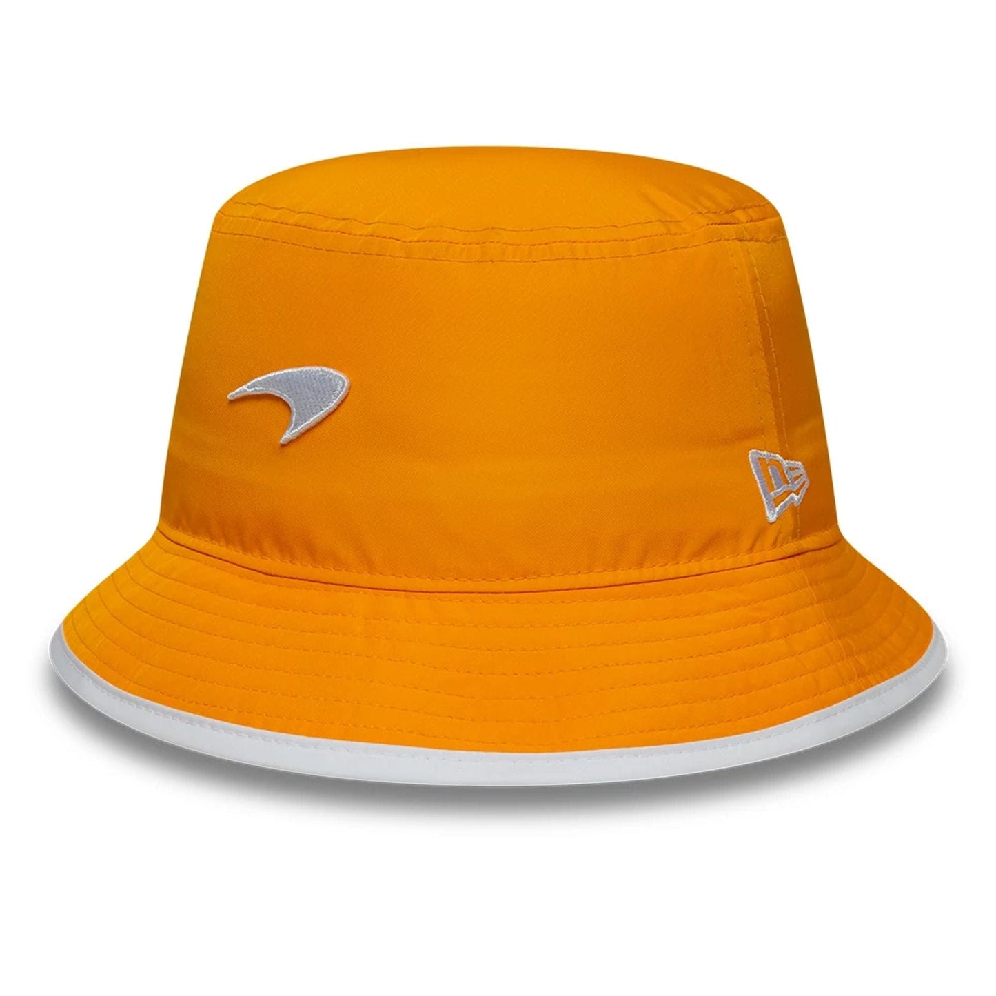 This is a McLaren x Reiss Seasonal Orange Bucket Hat 1