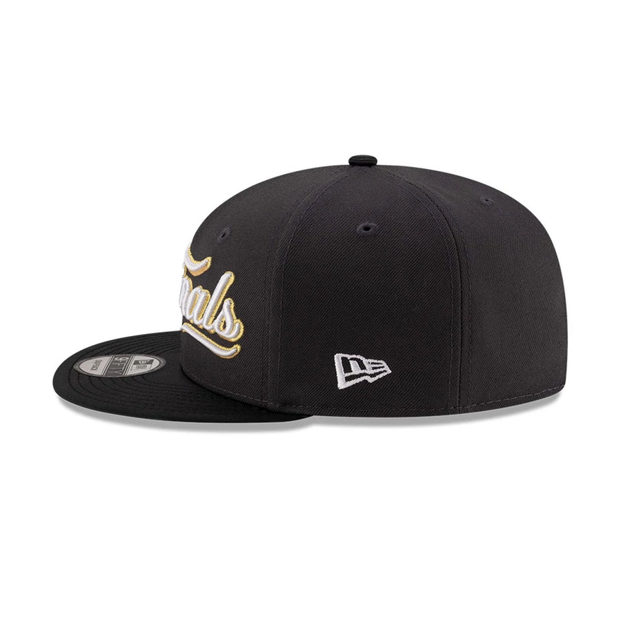 This is a NBA Conference Finals 2025 Indiana Pacers Dark Grey 9FIFTY Snapback Cap 6