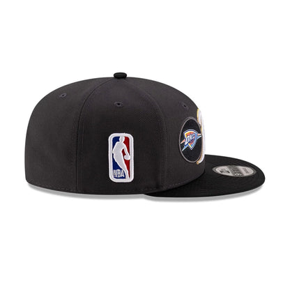 This is a NBA Conference Finals 2025 Oklahoma City Thunder Dark Grey 9FIFTY Snapback Cap 5