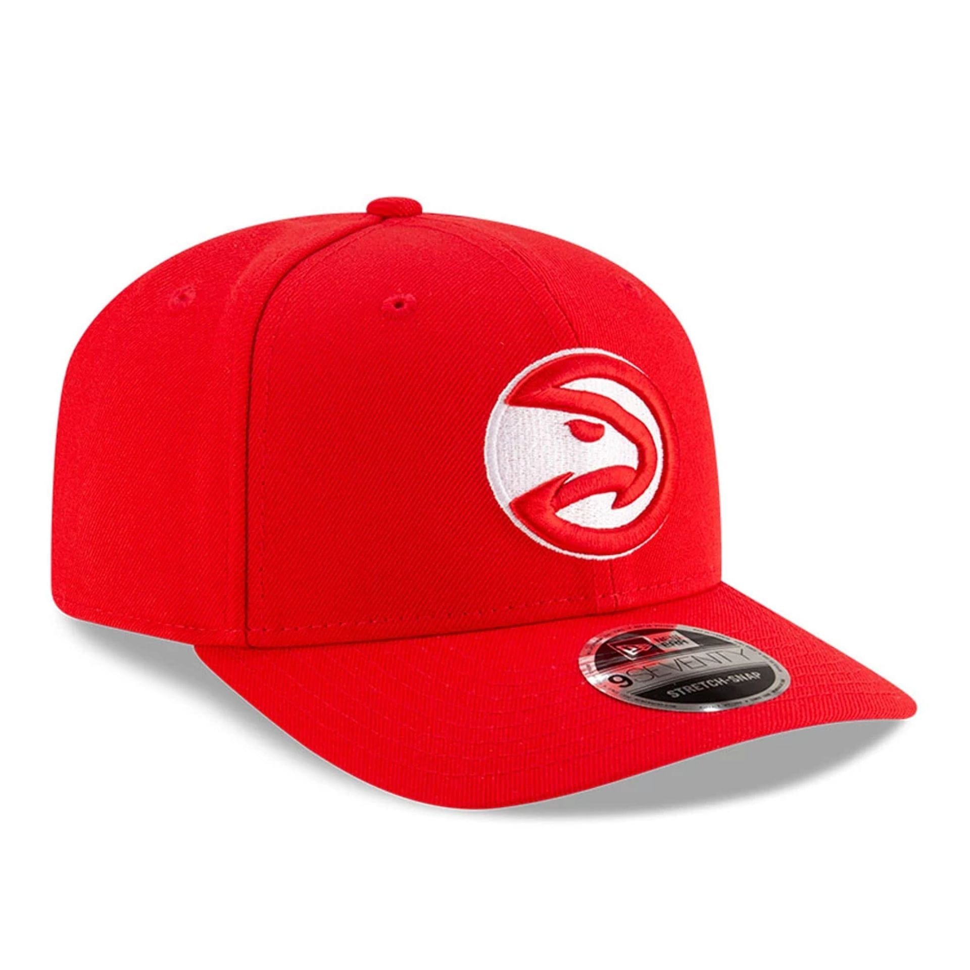 This is a Atlanta Hawks NBA Team Red 9SEVENTY Stretch Snap Adjustable Cap 4