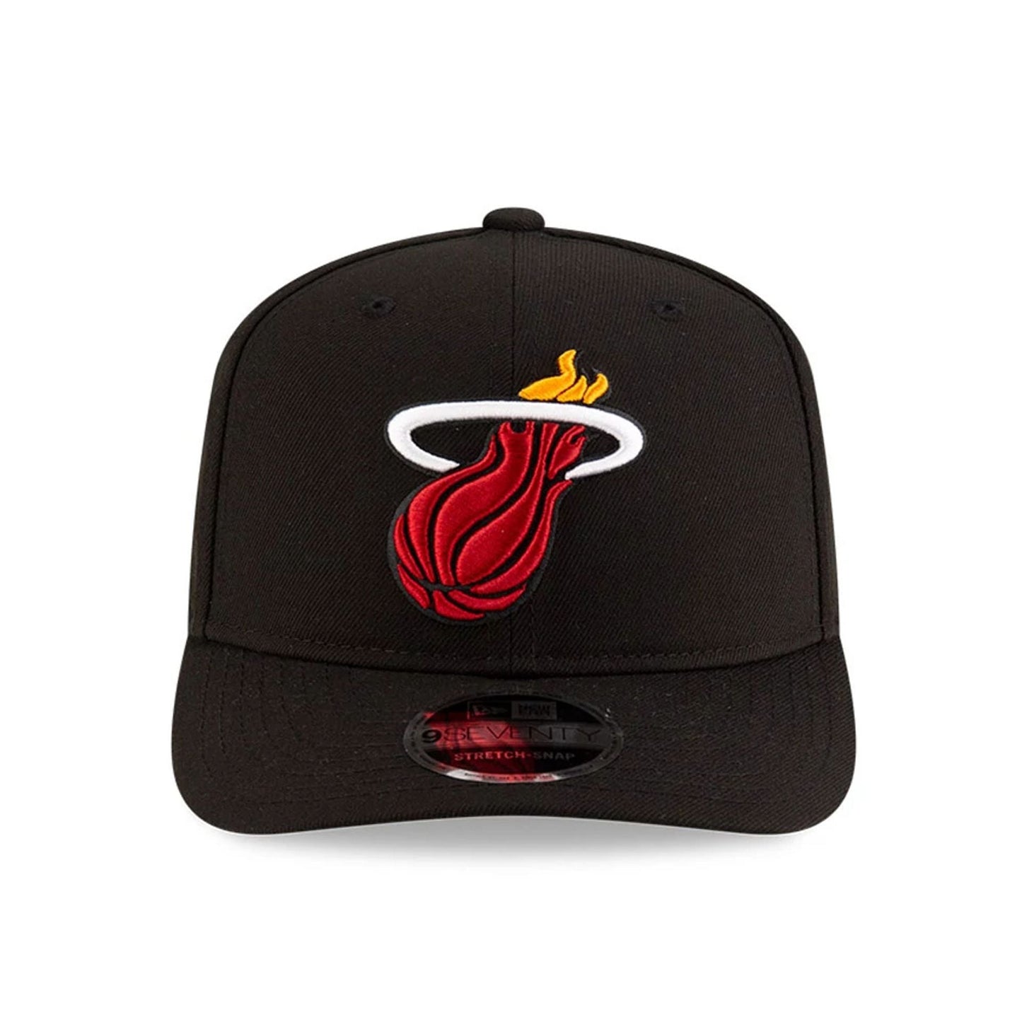This is a Miami Heat NBA Team Black 9SEVENTY Stretch Snap Adjustable Cap 3
