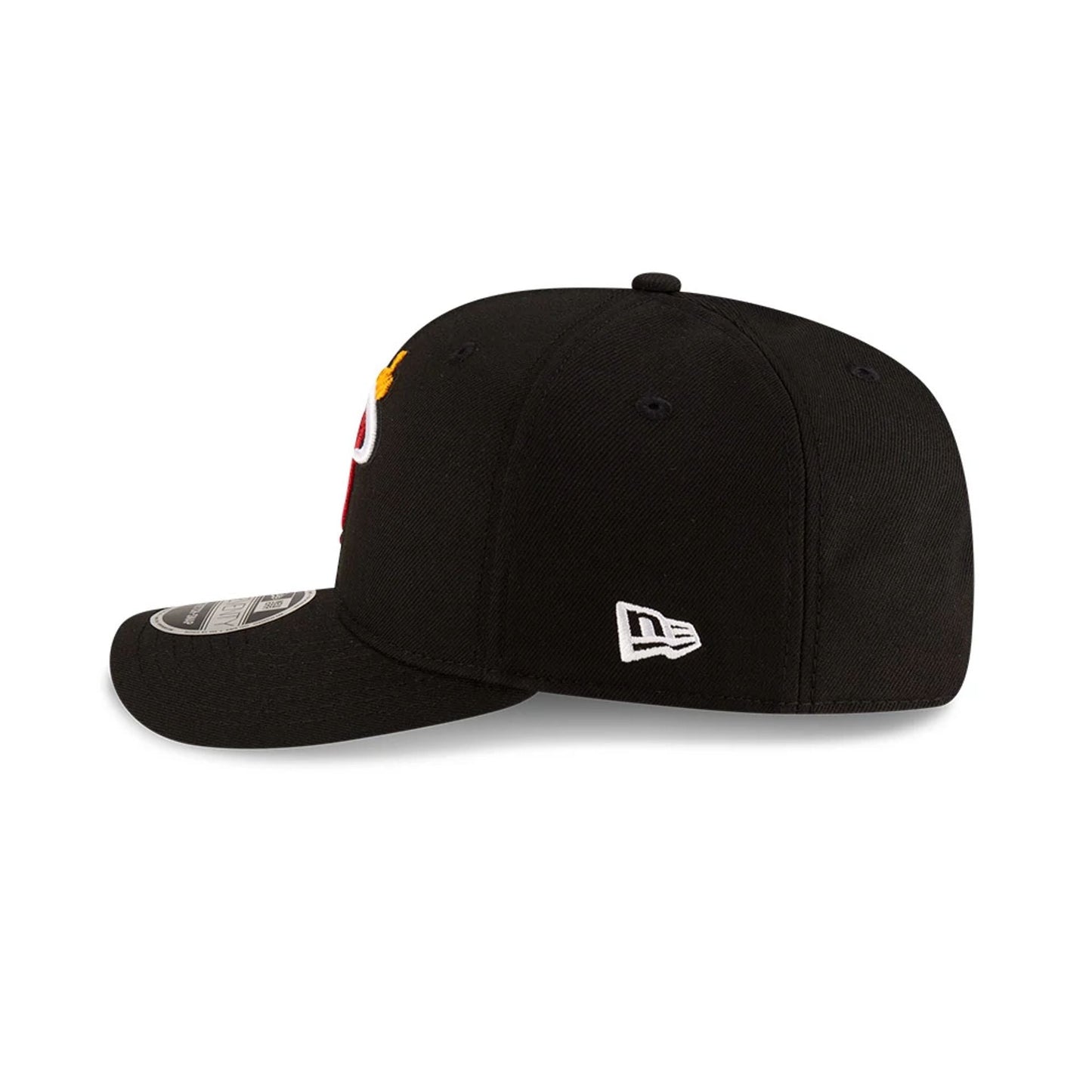 This is a Miami Heat NBA Team Black 9SEVENTY Stretch Snap Adjustable Cap 5