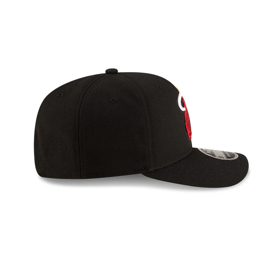 This is a Miami Heat NBA Team Black 9SEVENTY Stretch Snap Adjustable Cap 6