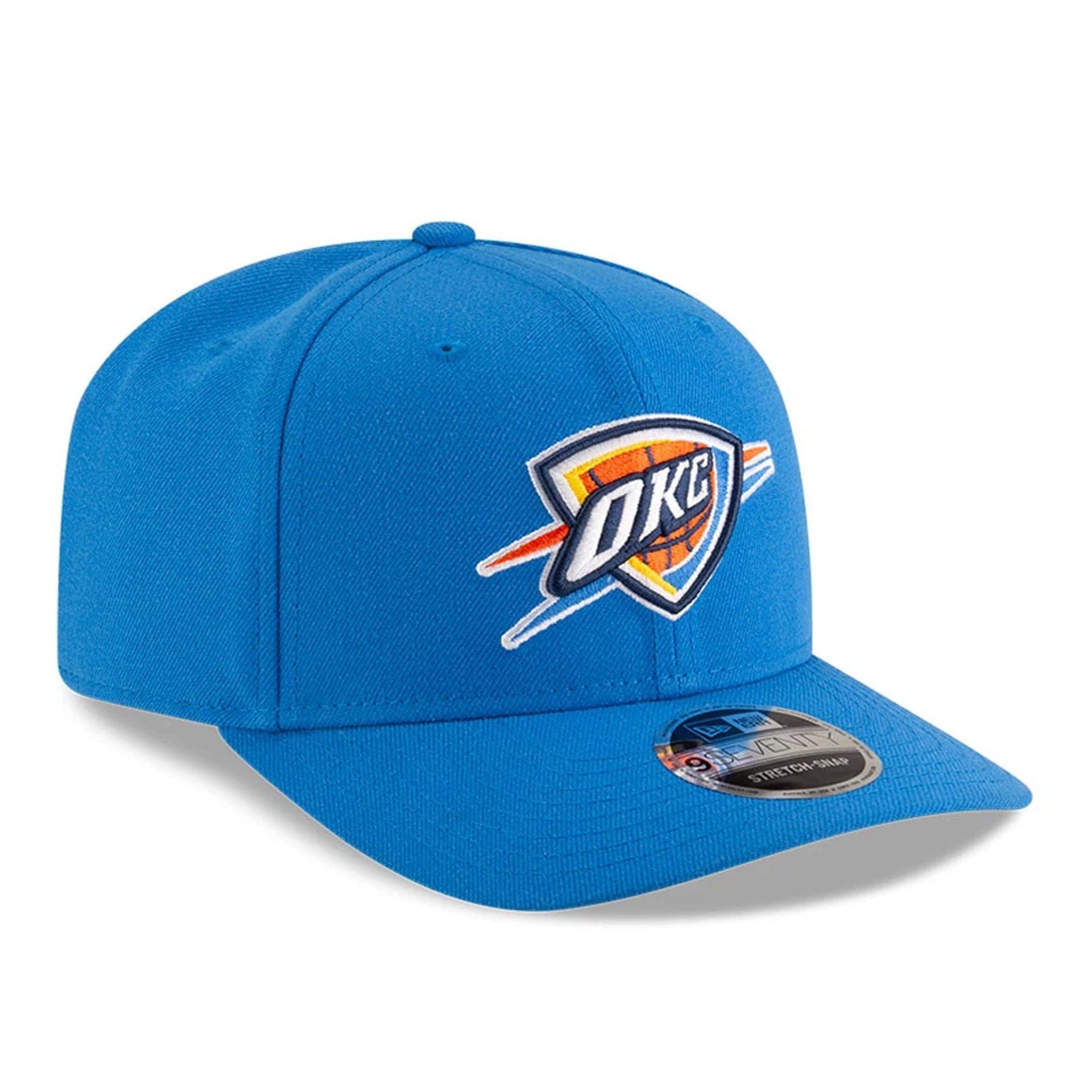 This is a Oklahoma City Thunder NBA Team Blue 9SEVENTY Stretch Snap Adjustable Cap 4