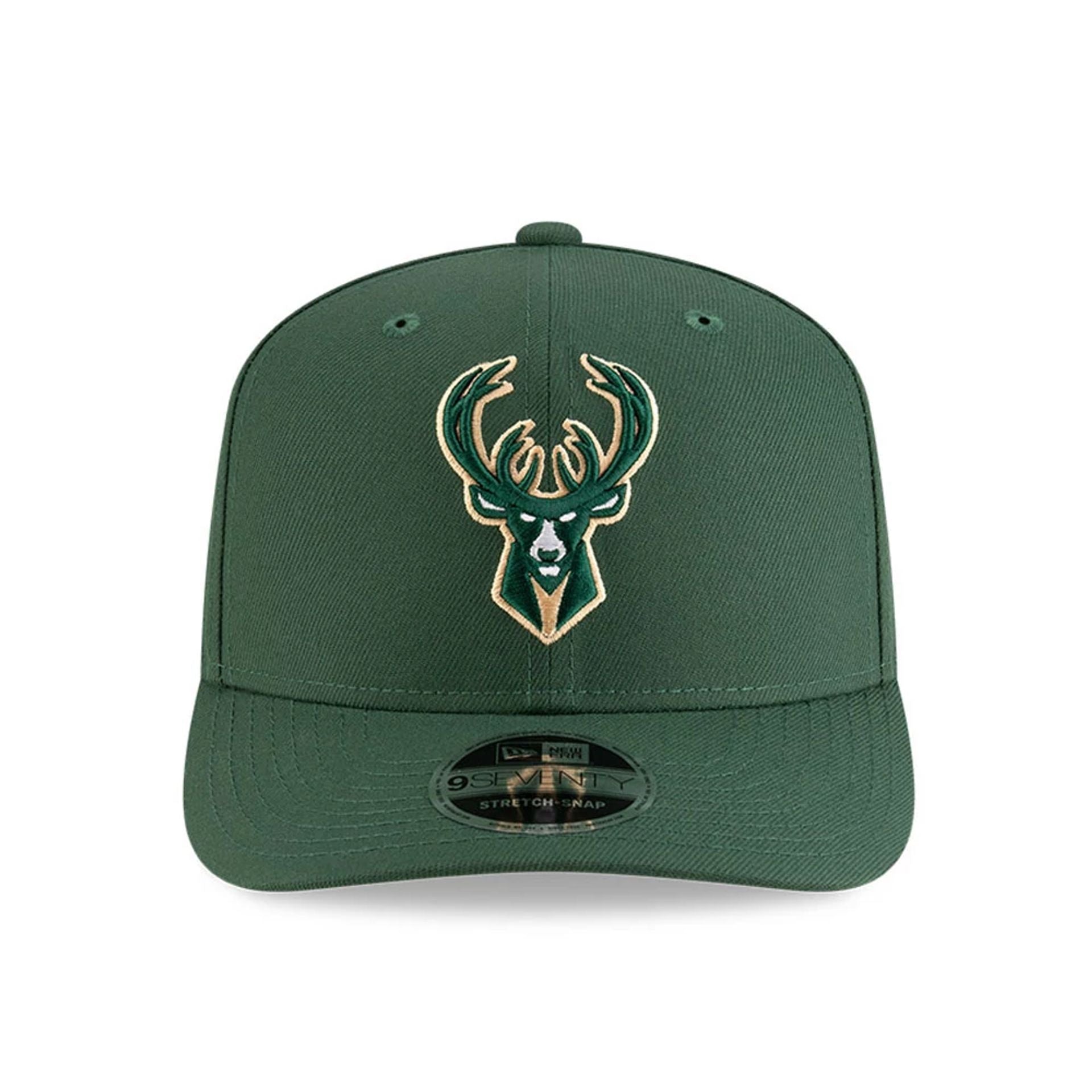 This is a Milwaukee Bucks NBA Team Dark Green 9SEVENTY Stretch Snap Adjustable Cap 3