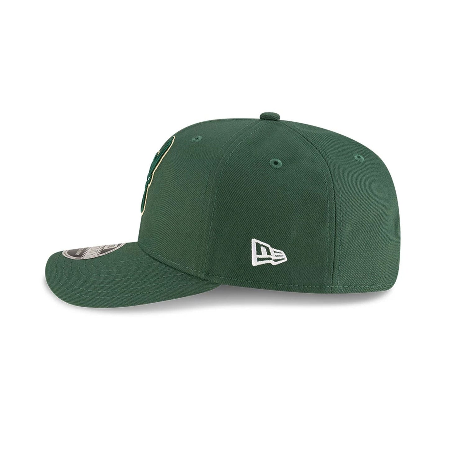 This is a Milwaukee Bucks NBA Team Dark Green 9SEVENTY Stretch Snap Adjustable Cap 5