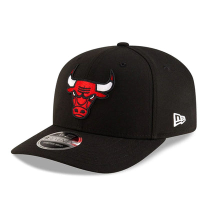 This is a Chicago Bulls NBA Team Black 9SEVENTY Stretch Snap Adjustable Cap 1