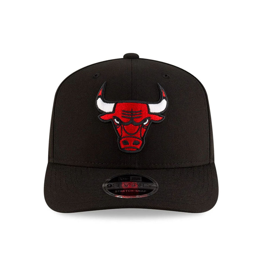 This is a Chicago Bulls NBA Team Black 9SEVENTY Stretch Snap Adjustable Cap 3