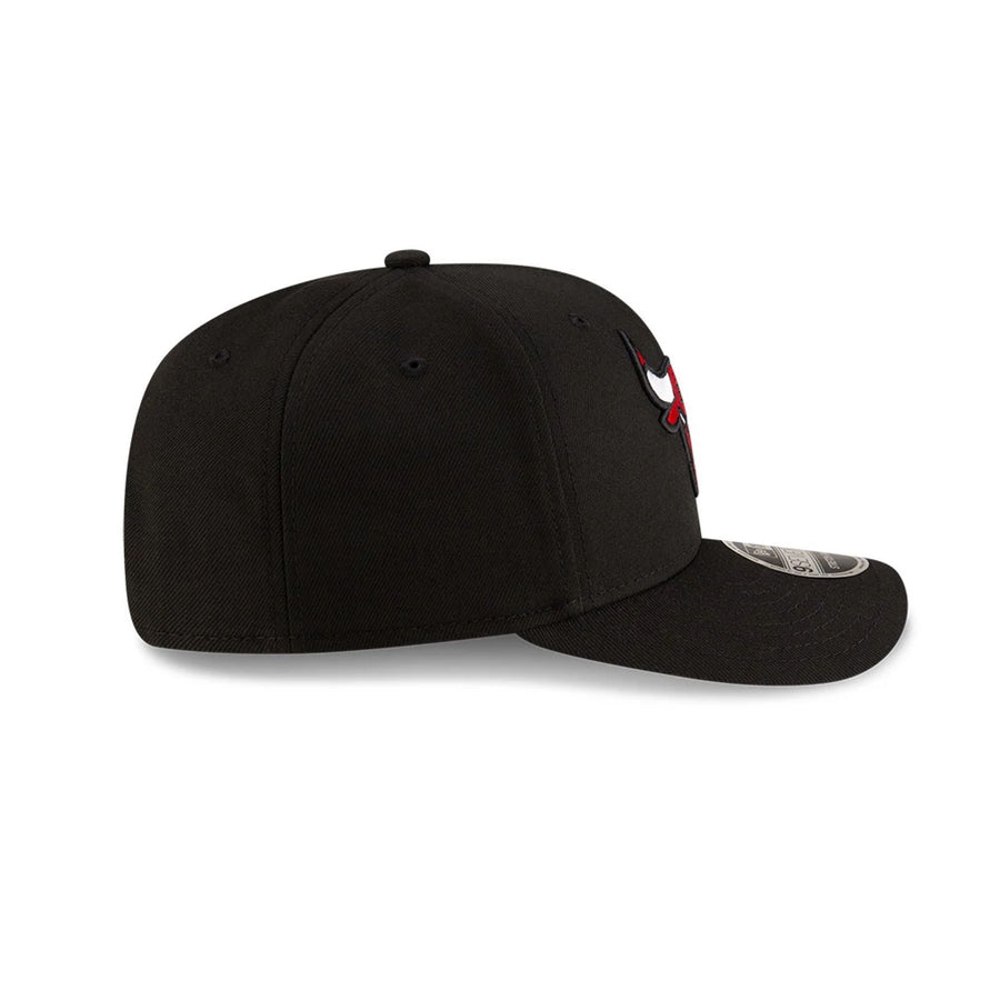 This is a Chicago Bulls NBA Team Black 9SEVENTY Stretch Snap Adjustable Cap 6