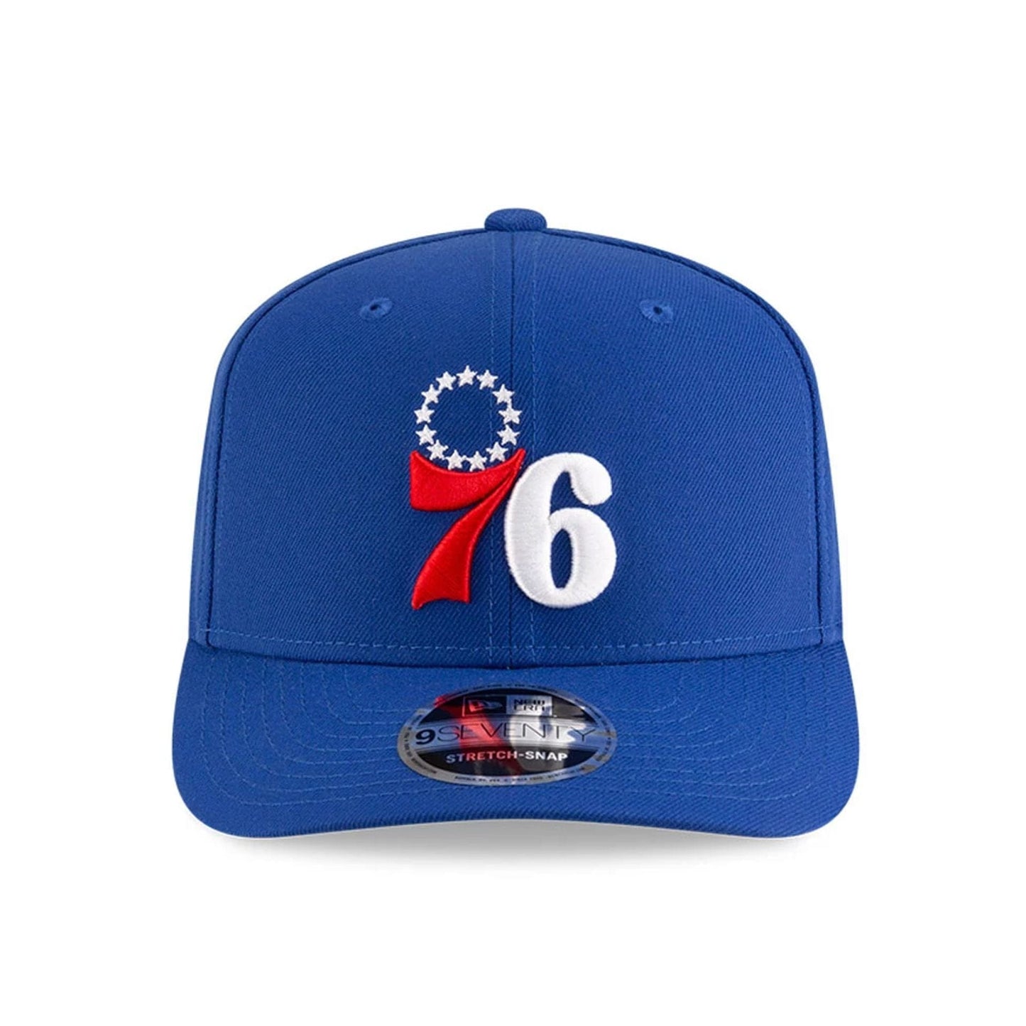 This is a Philadelphia 76ers NBA Team Blue 9SEVENTY Stretch Snap Adjustable Cap 3