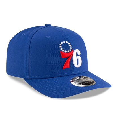 This is a Philadelphia 76ers NBA Team Blue 9SEVENTY Stretch Snap Adjustable Cap 4