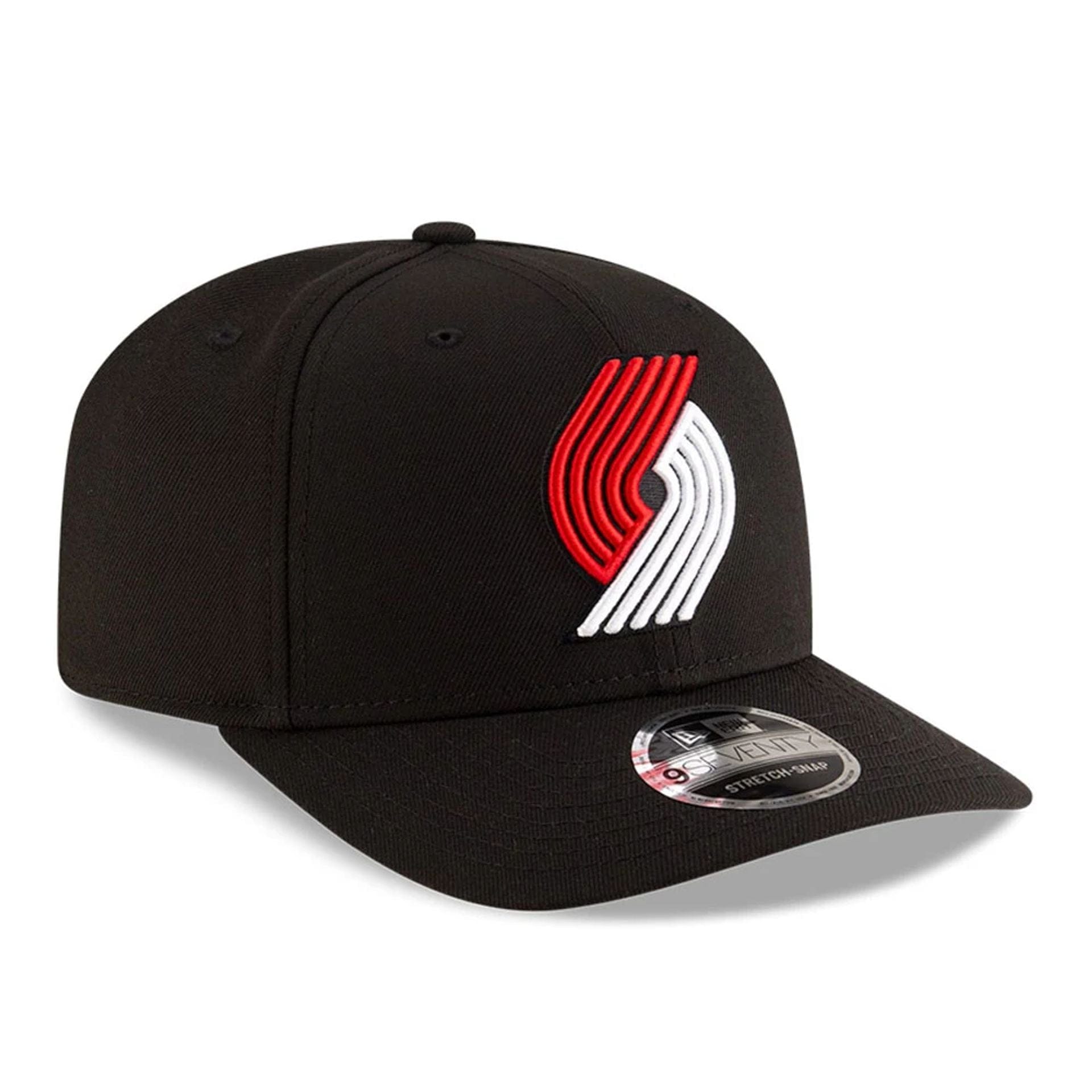 This is a Portland Trail Blazers NBA Team Black 9SEVENTY Stretch Snap Adjustable Cap 4