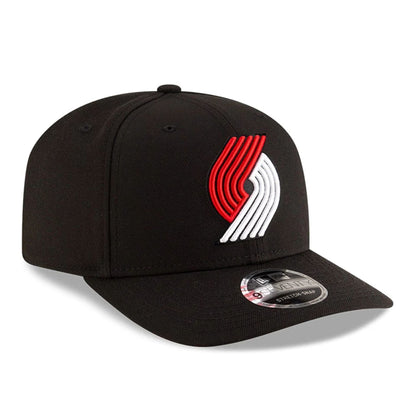 This is a Portland Trail Blazers NBA Team Black 9SEVENTY Stretch Snap Adjustable Cap 4