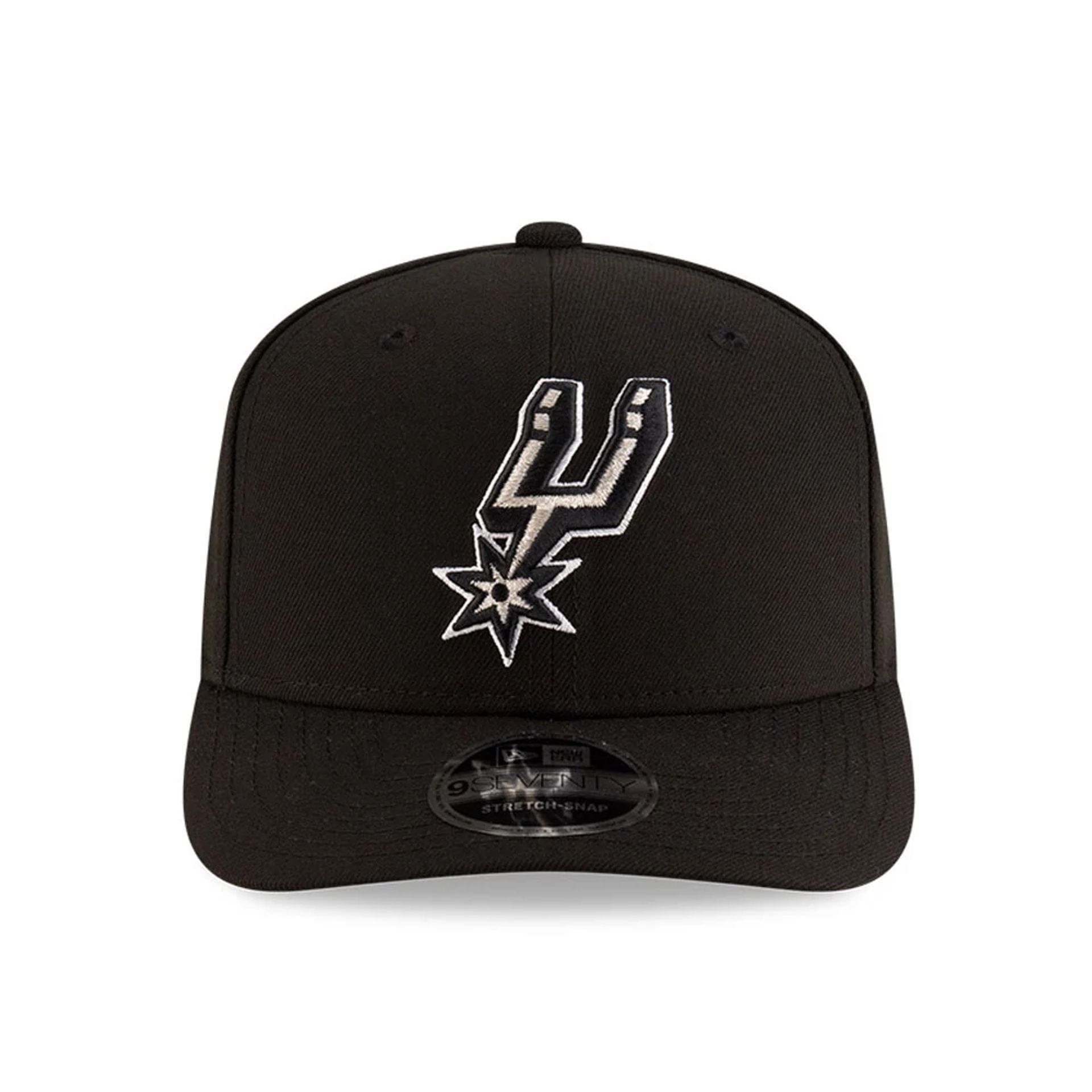 This is a San Antonio Spurs NBA Team Black 9SEVENTY Stretch Snap Adjustable Cap 3
