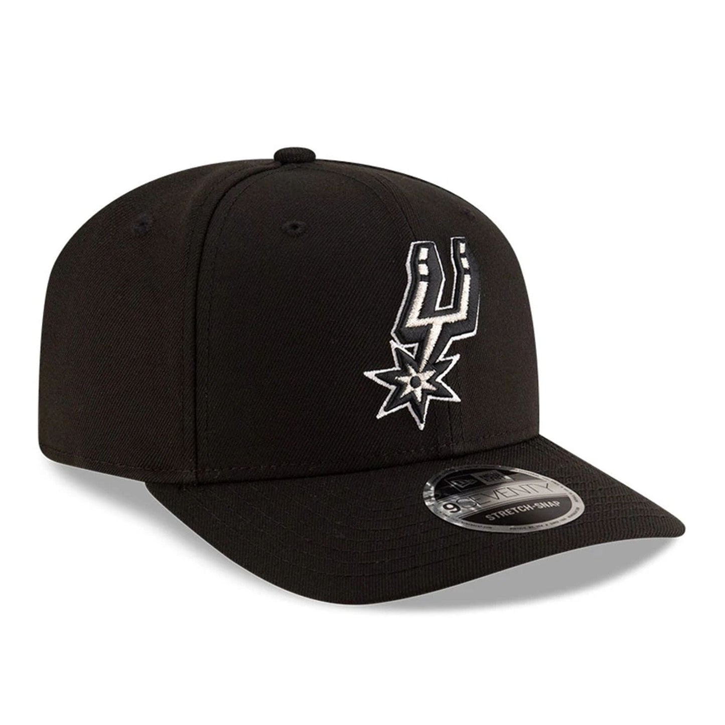 This is a San Antonio Spurs NBA Team Black 9SEVENTY Stretch Snap Adjustable Cap 4