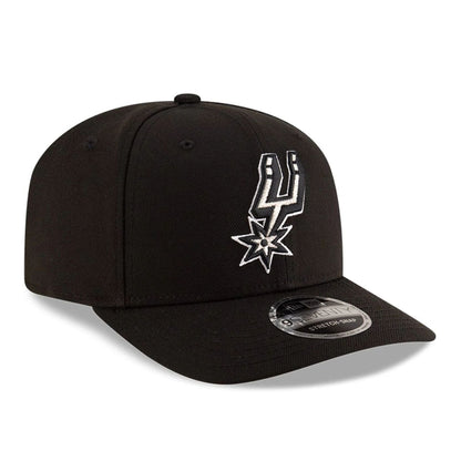 This is a San Antonio Spurs NBA Team Black 9SEVENTY Stretch Snap Adjustable Cap 4
