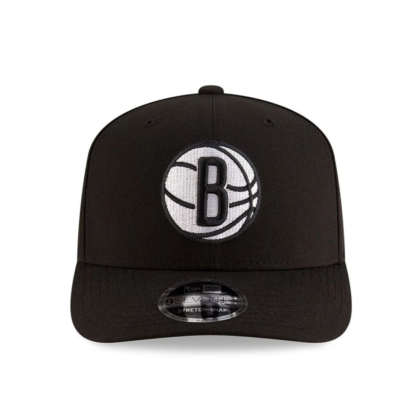 This is a Brooklyn Nets NBA Team Black 9SEVENTY Stretch Snap Adjustable Cap 3