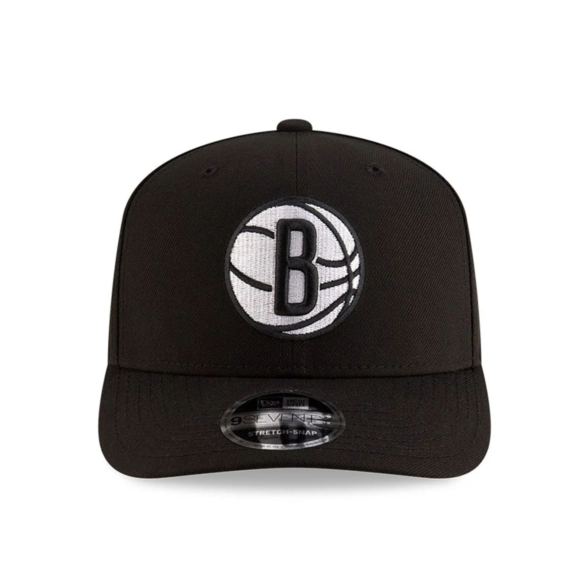 This is a Brooklyn Nets NBA Team Black 9SEVENTY Stretch Snap Adjustable Cap 3