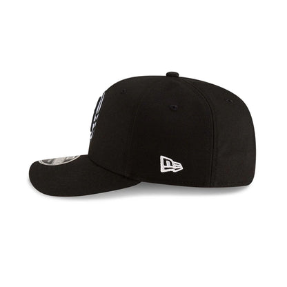 This is a Brooklyn Nets NBA Team Black 9SEVENTY Stretch Snap Adjustable Cap 5