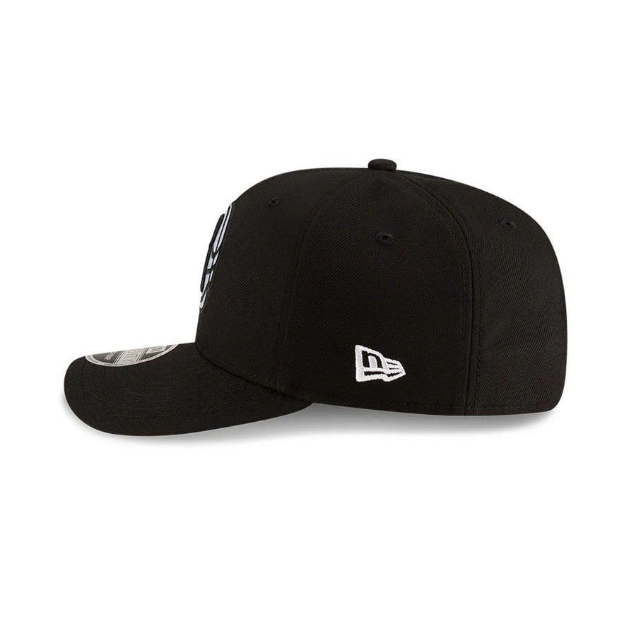 This is a Brooklyn Nets NBA Team Black 9SEVENTY Stretch Snap Adjustable Cap 5