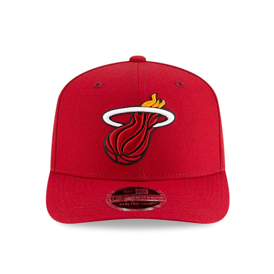 This is a Miami Heat NBA Team Dark Red 9SEVENTY Stretch Snap Adjustable Cap 3