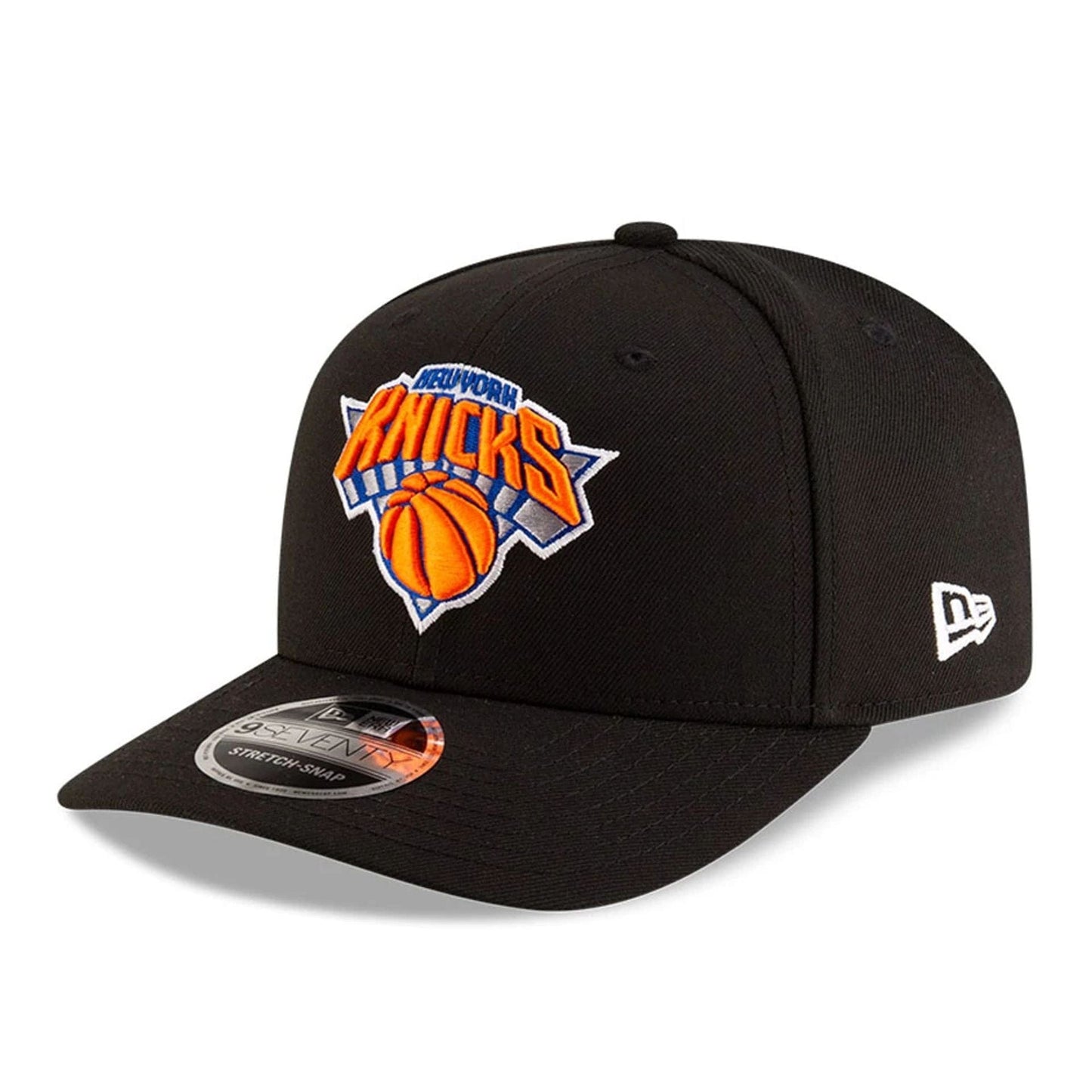 This is a New York Knicks NBA Team Black 9SEVENTY Stretch Snap Adjustable Cap 1